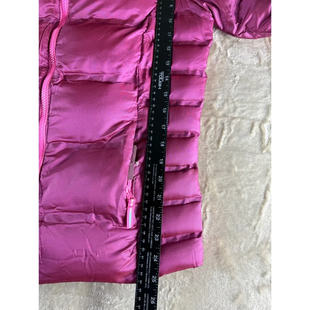 Champion Girls‎ Puffer Jacket Magenta Pink Faux Fur Lined Hooded XL 14-16 NEW